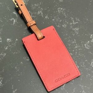 Coach Scarlet Leather Bag Tag